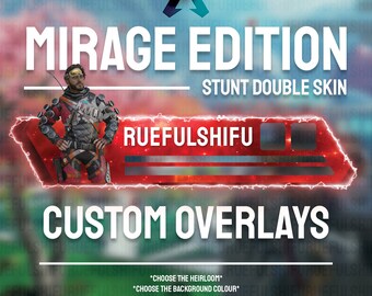 Superposición animada personalizable de barra de salud MIRAGE para transmisión en Twitch, Youtube y Tiktok / Apex Legends / para OBS y StreamLabs