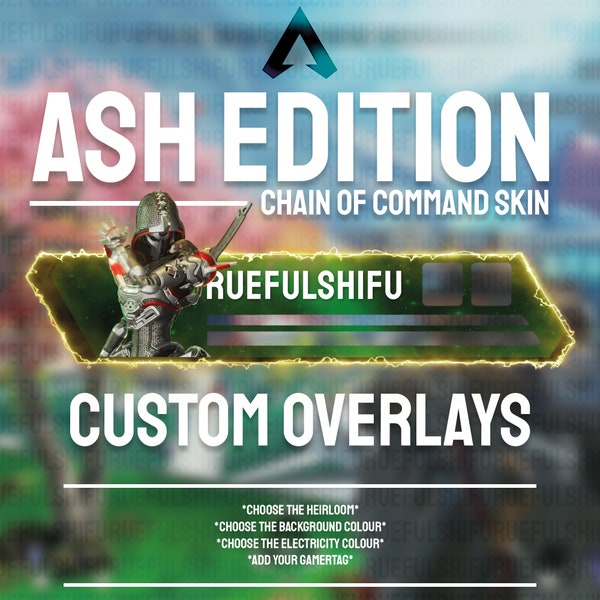 Animated Customisable ASH Banner | Apex Legends Health Bar Overlay for Streaming on Twitch, Youtube and Tiktok | For OBS and StreamLabs