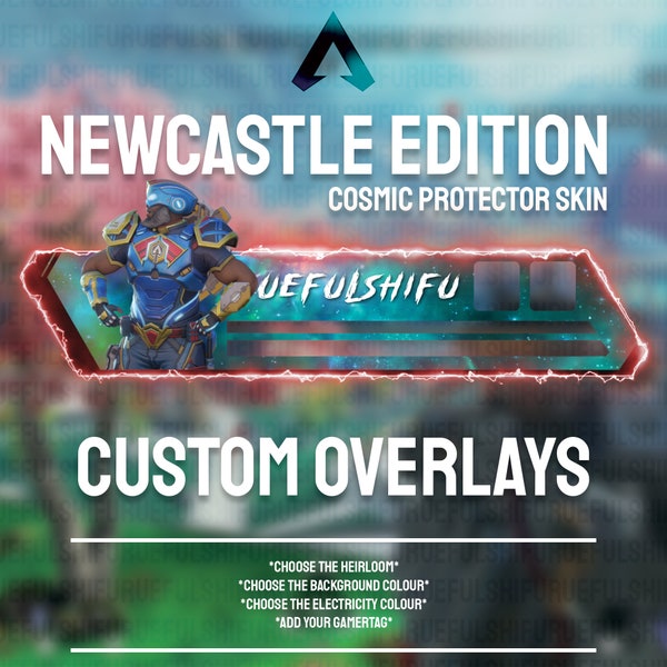 Animated Customisable NEWCASTLE Banner | Apex Legends Health Bar Overlay for Streaming Twitch, Youtube and Tiktok | For OBS and StreamLabs
