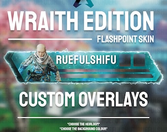 Bannière WRAITH personnalisable animée | Apex Legends Health Bar Overlay pour le streaming sur Twitch, Youtube et Tiktok | Pour OBS et StreamLabs