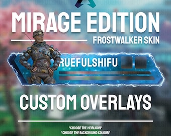 Superposición animada personalizable de barra de salud MIRAGE para transmisión en Twitch, Youtube y Tiktok / Apex Legends / para OBS y StreamLabs