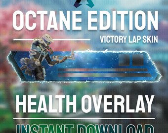 ANIMATED OCTANE Overlay / Apex Legends Health Bar Overlay para streaming en Twitch, Youtube y Tiktok / Para OBS y StreamLabs