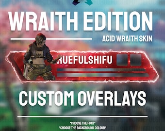 Bannière animée personnalisable Wraith | Superposition de barres de santé Apex Legends pour le streaming sur Twitch, Youtube et Tiktok | Pour OBS et StreamLabs