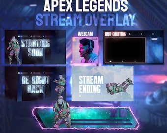 Animated OCTANE Stream Overlay Package HD/Apex Legends Stream Package para Twitch, Youtube y Tiktok/OBS y StreamLabs
