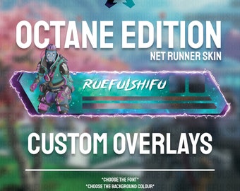 Banner de OCTANE personalizable animado / Superposición de la barra de salud de Apex Legends para transmitir en Twitch, Youtube y Tiktok / Para OBS y StreamLabs