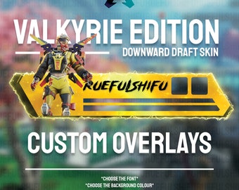Animated Customisable VALKYRIE Banner | Apex Legends Health Bar Overlay for Streaming on Twitch, Youtube and Tiktok | For OBS and StreamLabs
