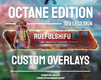 Bannière OCTANE personnalisable animée | Superposition de la barre de santé Apex Legends pour le streaming sur Twitch, Youtube et Tiktok | Pour OBS et StreamLabs