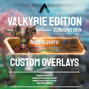 Animated Customisable VALKYRIE Banner | Apex Legends Health Bar Overlay for Streaming on Twitch, Youtube and Tiktok | For OBS and StreamLabs