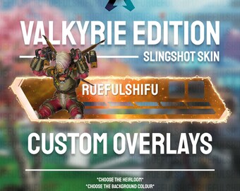 Animated Customisable VALKYRIE Banner | Apex Legends Health Bar Overlay for Streaming on Twitch, Youtube and Tiktok | For OBS and StreamLabs