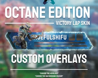 bannière OCTANE animée personnalisable | Apex Legends Health Bar Overlay pour le streaming sur Twitch, Youtube et Tiktok | Pour OBS et StreamLabs