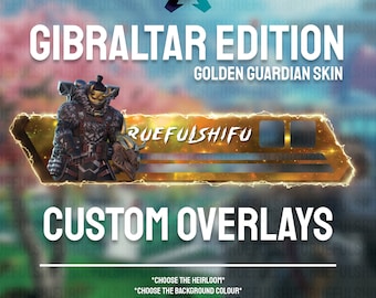 Animated Customisable GIBRALTAR Banner | Apex Legends Health Bar Overlay for Streaming on Twitch, Youtube and Tiktok | OBS and StreamLabs