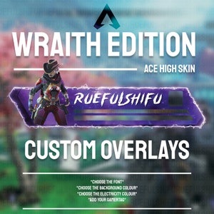 Animated Customisable WRAITH Banner | Apex Legends Health Bar Overlay for Streaming on Twitch, Youtube and Tiktok | For OBS and StreamLabs