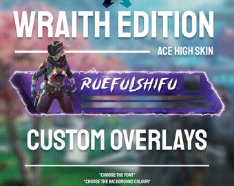 Geanimeerde aanpasbare WRAITH-banner | Apex Legends Health Bar-overlay voor streaming op Twitch, YouTube en Tiktok | Voor OBS en StreamLabs