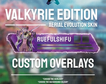Animated Customisable VALKYRIE Banner | Apex Legends Health Bar Overlay for Streaming on Twitch, Youtube and Tiktok | For OBS and StreamLabs