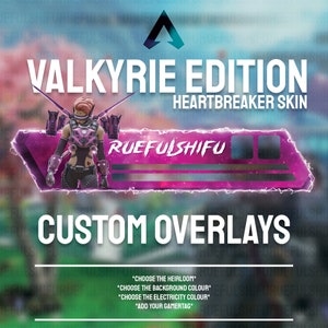 Animated Customisable VALKYRIE Banner | Apex Legends Health Bar Overlay for Streaming on Twitch, Youtube and Tiktok | For OBS and StreamLabs