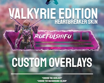 Animated Customisable VALKYRIE Banner | Apex Legends Health Bar Overlay for Streaming on Twitch, Youtube and Tiktok | For OBS and StreamLabs