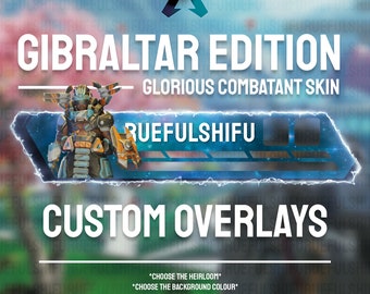 Animated Customisable GIBRALTAR Banner | Apex Legends Health Bar Overlay for Streaming on Twitch, Youtube and Tiktok | OBS and StreamLabs