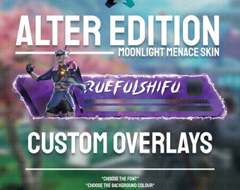 Banner ALTER animado y personalizable / Superposición de barra de salud de Apex Legends para transmisión en Twitch, Youtube y Tiktok / Para OBS y StreamLabs