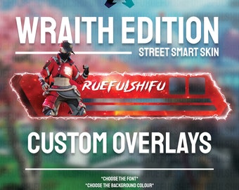 Bannière animée personnalisable WRAITH | Superposition de barres de santé Apex Legends pour le streaming sur Twitch, Youtube et Tiktok | Pour OBS et StreamLabs