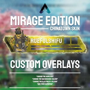 Animated Customisable MIRAGE Banner | Apex Legends Health Bar Overlay for Streaming on Twitch, Youtube and Tiktok | For OBS and StreamLabs