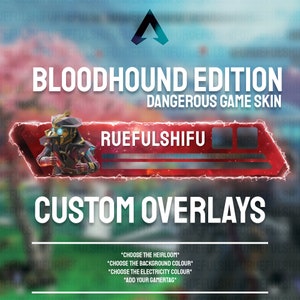 Animated Customisable BLOODHOUND Health Bar Overlay for Streaming on Twitch, Youtube and Tiktok | Apex Legends | For OBS and StreamLabs