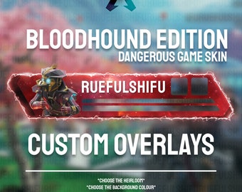 Animated Customisable BLOODHOUND Health Bar Overlay for Streaming on Twitch, Youtube and Tiktok | Apex Legends | For OBS and StreamLabs