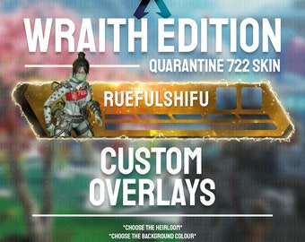 Animated Customisable WRAITH Banner | Apex Legends Health Bar Overlay for Streaming on Twitch, Youtube and Tiktok | For OBS and StreamLabs