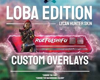 Banner LOBA animado y personalizable / Superposición de barra de salud de Apex Legends para transmisión en Twitch, Youtube y Tiktok / Para OBS y StreamLabs