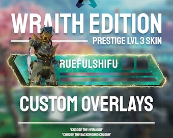 Bannière WRAITH personnalisable animée | Superposition de la barre de santé Apex Legends pour le streaming sur Twitch, Youtube et Tiktok | Pour OBS et StreamLabs