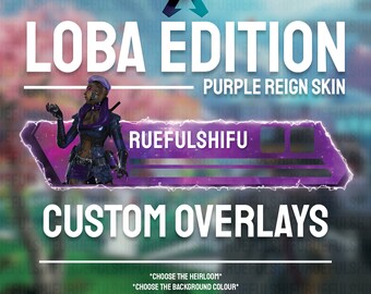 Banner LOBA personalizable animado / Superposición de barra de salud Apex Legends para transmisión en Twitch, Youtube y Tiktok / Para OBS y StreamLabs