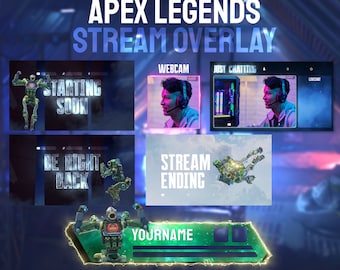 Animated PATHFINDER Stream Overlay Package HD | Apex Legends Stream Package for Twitch, Youtube and Tiktok | OBS & StreamLabs