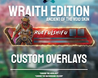 Bannière WRAITH animée et personnalisable | Superposition de barre de santé Apex Legends pour le streaming sur Twitch, Youtube et Tiktok | Pour OBS et StreamLabs