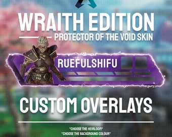 Animated Customisable WRAITH Banner | Apex Legends Health Bar Overlay for Streaming on Twitch, Youtube and Tiktok | For OBS and StreamLabs