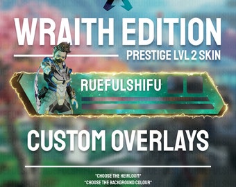 Bannière WRAITH personnalisable animée | Superposition de la barre de santé Apex Legends pour le streaming sur Twitch, Youtube et Tiktok | Pour OBS et StreamLabs