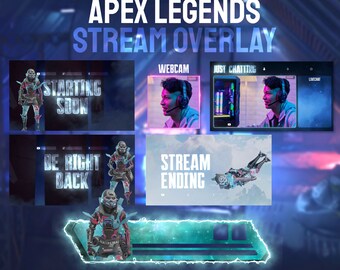 Animated OCTANE Stream Overlay Package HD/Apex Legends Stream Package para Twitch, Youtube y Tiktok/OBS y StreamLabs
