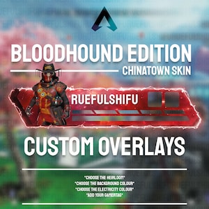 Animated Customisable BLOODHOUND Health Bar Overlay for Streaming on Twitch, Youtube and Tiktok | Apex Legends | For OBS and StreamLabs