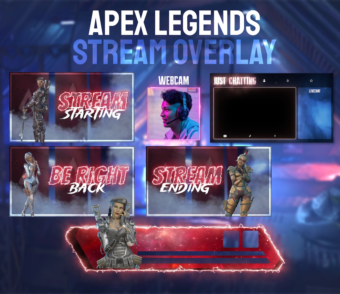 Animated LOBA Stream Overlay Package HD | Apex Legends Stream Package ...