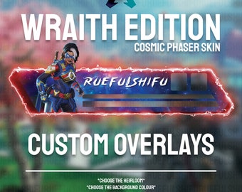 Bannière WRAITH animée et personnalisable | Superposition de barre de santé Apex Legends pour le streaming sur Twitch, Youtube et Tiktok | Pour OBS et StreamLabs