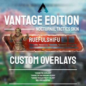 Animated Customisable VANTAGE Banner | Apex Legends Health Bar Overlay for Streaming on Twitch, Youtube and Tiktok | OBS and StreamLabs