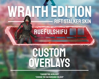Animated Customisable WRAITH Banner | Apex Legends Health Bar Overlay for Streaming on Twitch, Youtube and Tiktok | For OBS and StreamLabs