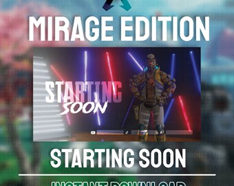 MIRAGE Starting Soon Stream Screen | Apex Legends Stream Starting Soon for Twitch, Youtube and Tiktok | OBS & StreamLabs