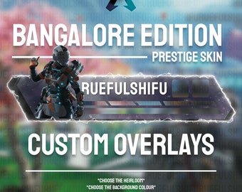 Banner animado personalizable de BANGALORE / Superposición de barra de salud de Apex Legends para transmisión en Twitch, Youtube y Tiktok para OBS y StreamLabs