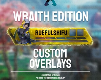 Animated Customisable WRAITH Banner | Apex Legends Health Bar Overlay for Streaming on Twitch, Youtube and Tiktok | For OBS and StreamLabs