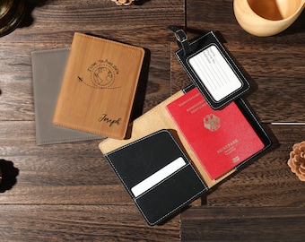 Personalised Passport Travel Set, Personalised Passport Holder Set, Personalised Luggage Tag, Bridesmaid Gift, Passport Holder Travel Set