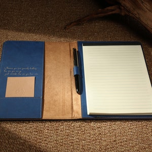 Refillable leather journal, Personalized Leather Padfolio, Leather binder cover, Custom Corporate Gift, Personalize Graduation Gift, For Him