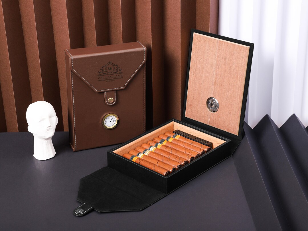 Personalized Cigar Humidor Gift for Dad, Fathers Day Gift, Personalised ...
