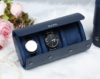 Personalisierte Uhrengeschenke für Papas, Leder Uhrenetui, Reise Uhrenbox, Bräutigam Geschenk, Luxus Leder Uhrenetui für Uhren