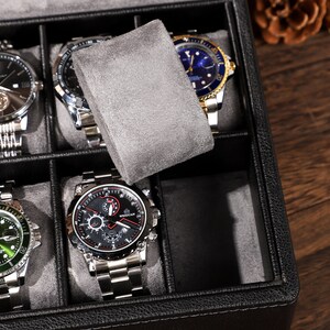 Personalised Black PU Leather Watch Box for Men, Watch Case, Watch ...