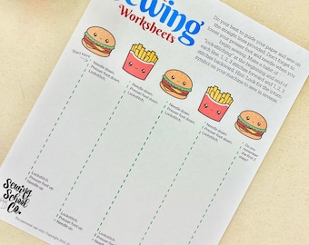Beginner Sewing Practice Sheets I Straight Lines I PDF Download I Printable