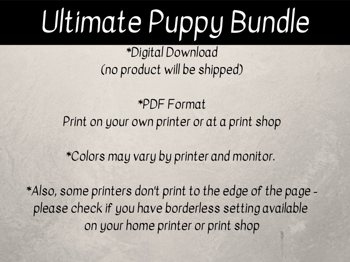 Ultimate Puppy Forms Bundle Instant Download Printable PDF - Etsy